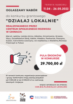 Konkurs Działaj Lokalnie 2022 - przedłużenie na